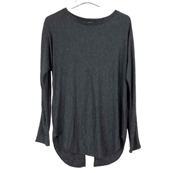 Aritzia Wilfred La Riverie Kite Open Back Long Sleeve | Gray | Size XS - Picture 1 of 10